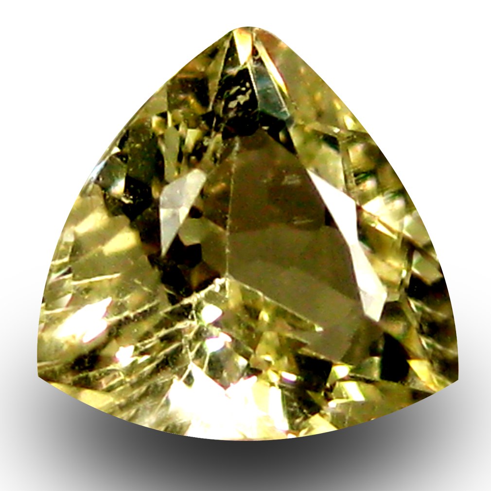 0.74 ct AAA Mesmerizing Trillion Shape (6 x 6 mm) Yellow Heliodor Beryl
