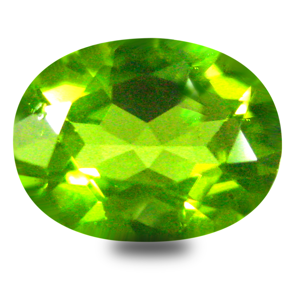 96 ct superb oval shape (9 x   mm) pakistan green peridot