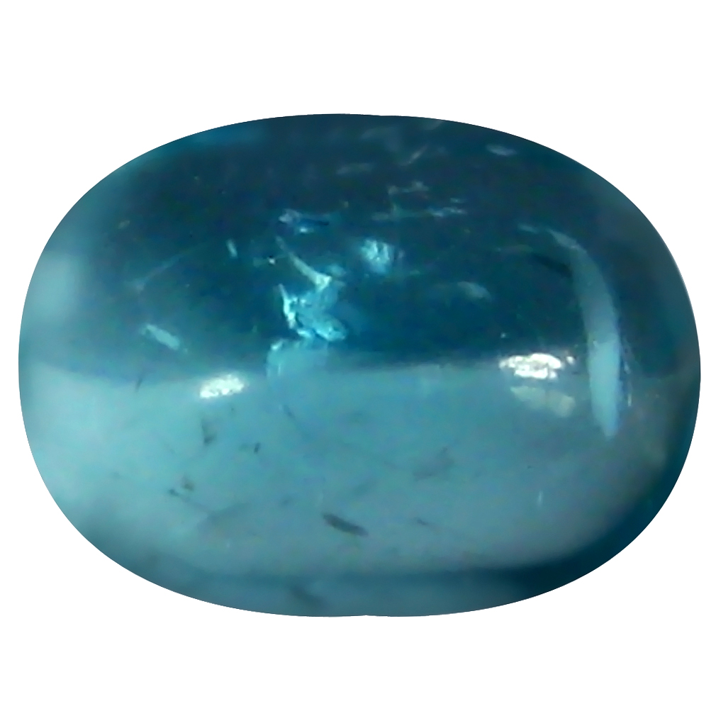 Natural blue apatite loose cabochone gemstone 15x24mm 21.1 ct ovel shape