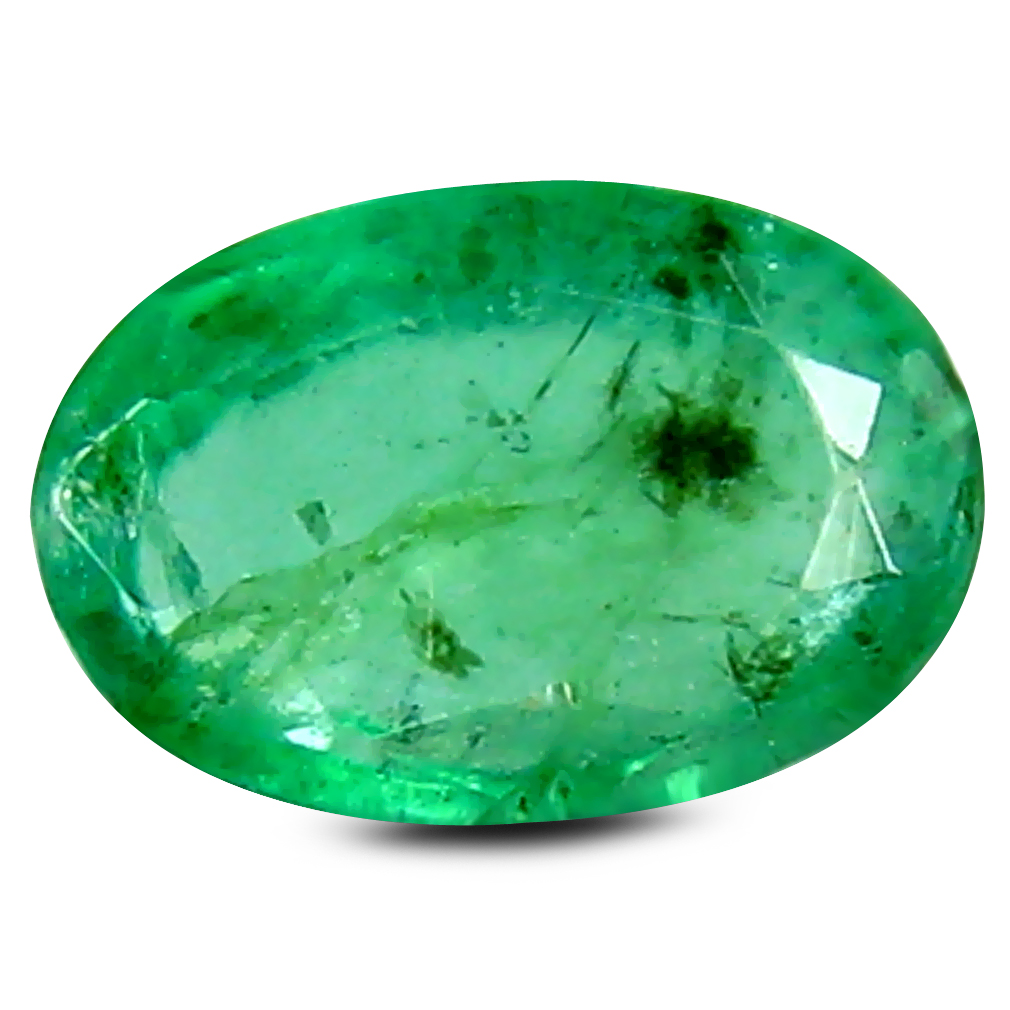 0.56 ct Impressive Oval Cut (6 x 4 mm) Green (Un-Heated) Emerald ...