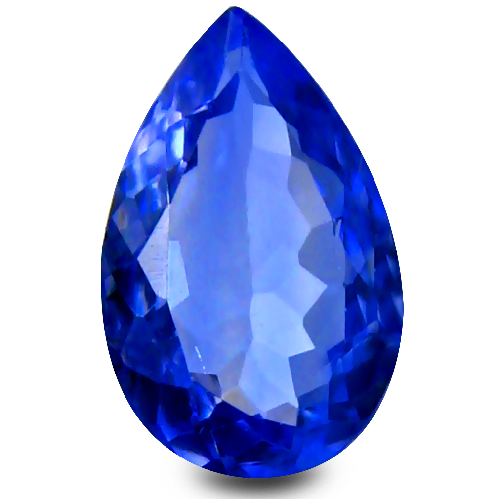 0.71 ct AAA Mind-Boggling Pear Shape (8 x 5 mm) Bluish Violet Tanzanite ...